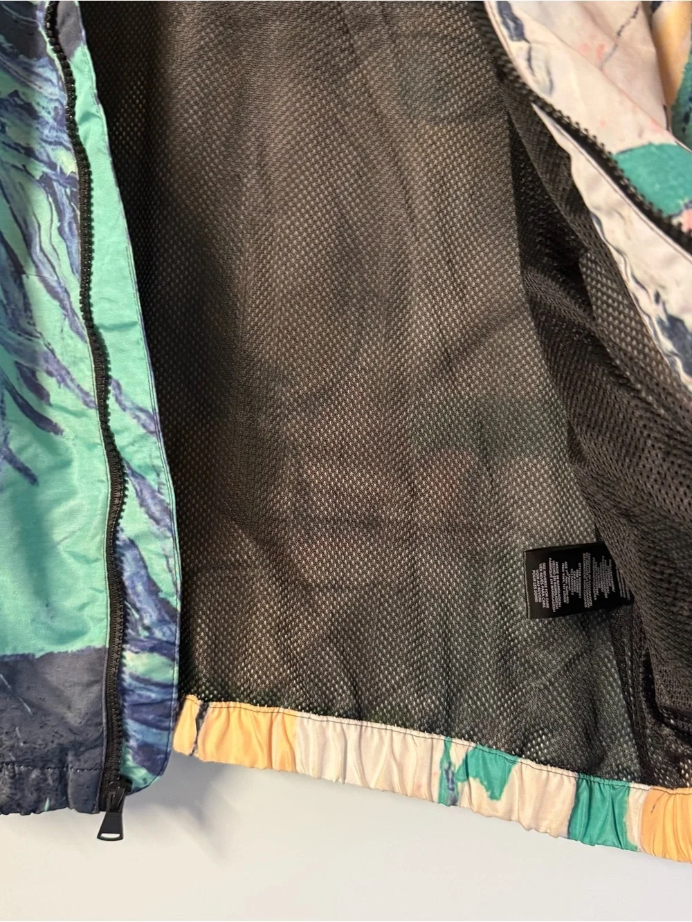 Members Only Multicolor Basquiat-Inspired Graphic Windbreaker